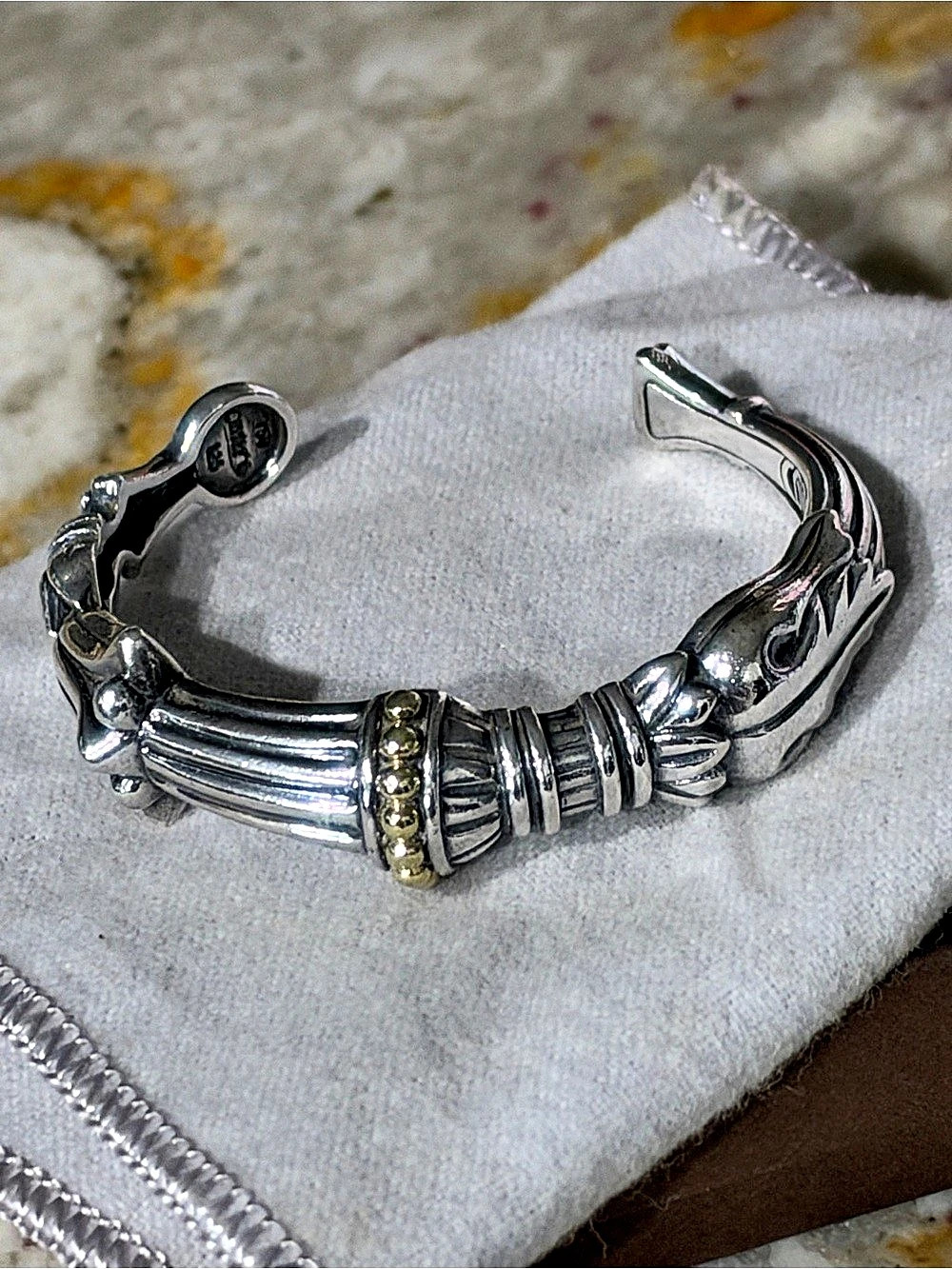LAGOS Caviar Two-Tone Cuff Bracelet